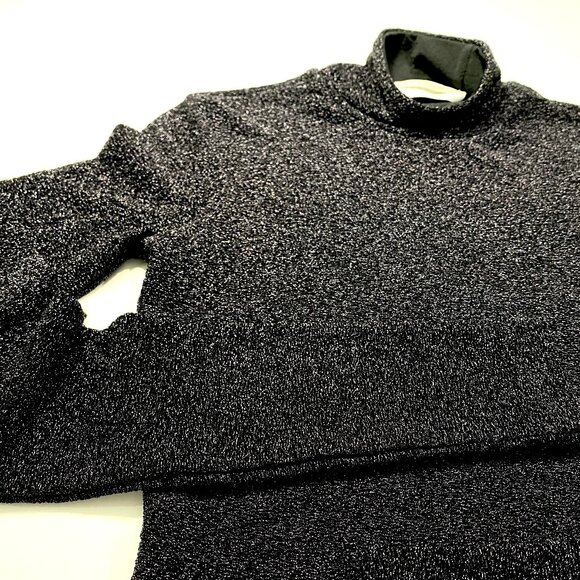 1017 ALYX 9SM Shimmer High Neck Top in Black, Size Small - Picture 3 of 7